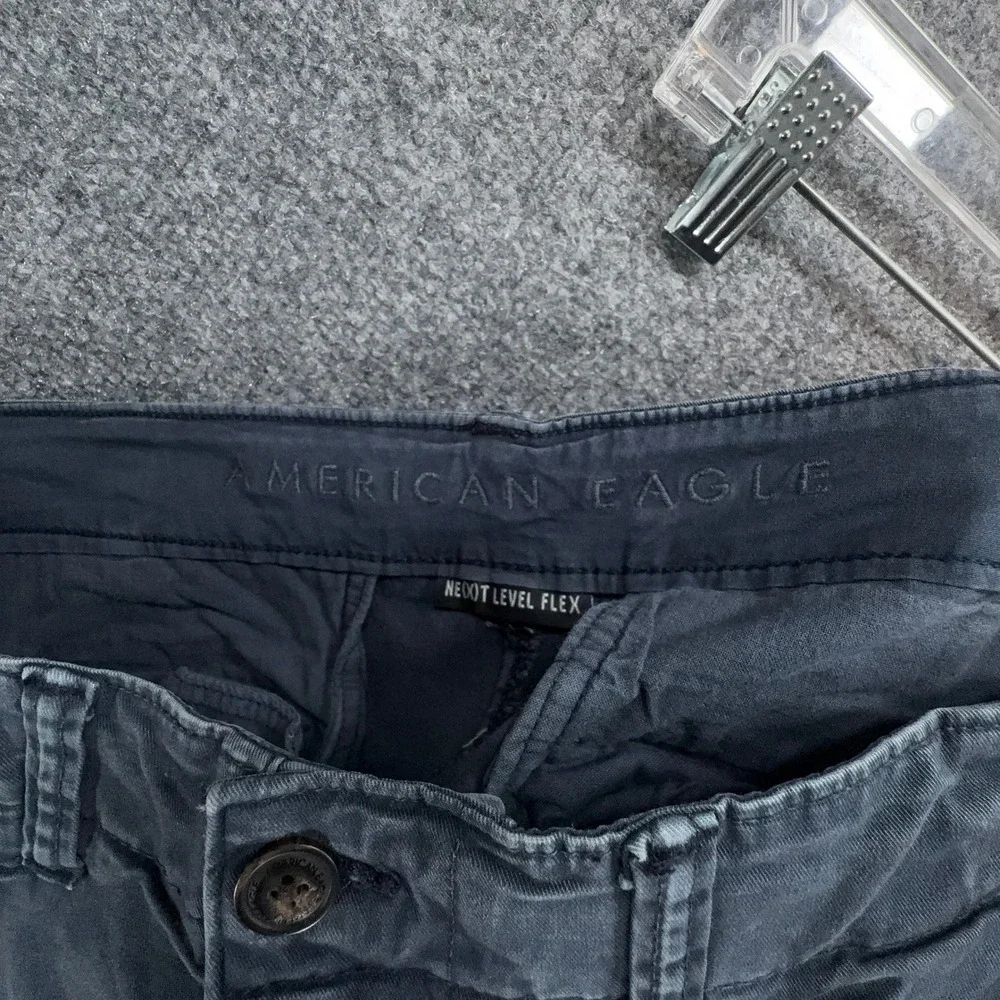 American Eagle Shorts Mens 32 Blue Next Level Flex Chino Casual Y2K Casual